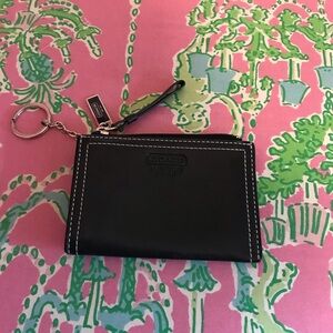 Coach black Keychain Credit Card Coin Holder